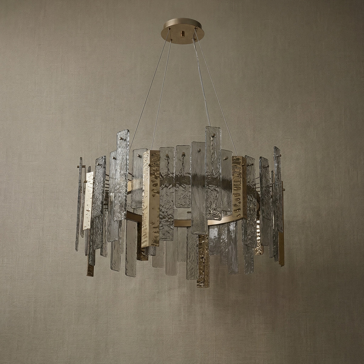 Yiosi Series Linear Glass Pendant Light 45" Style A - dark