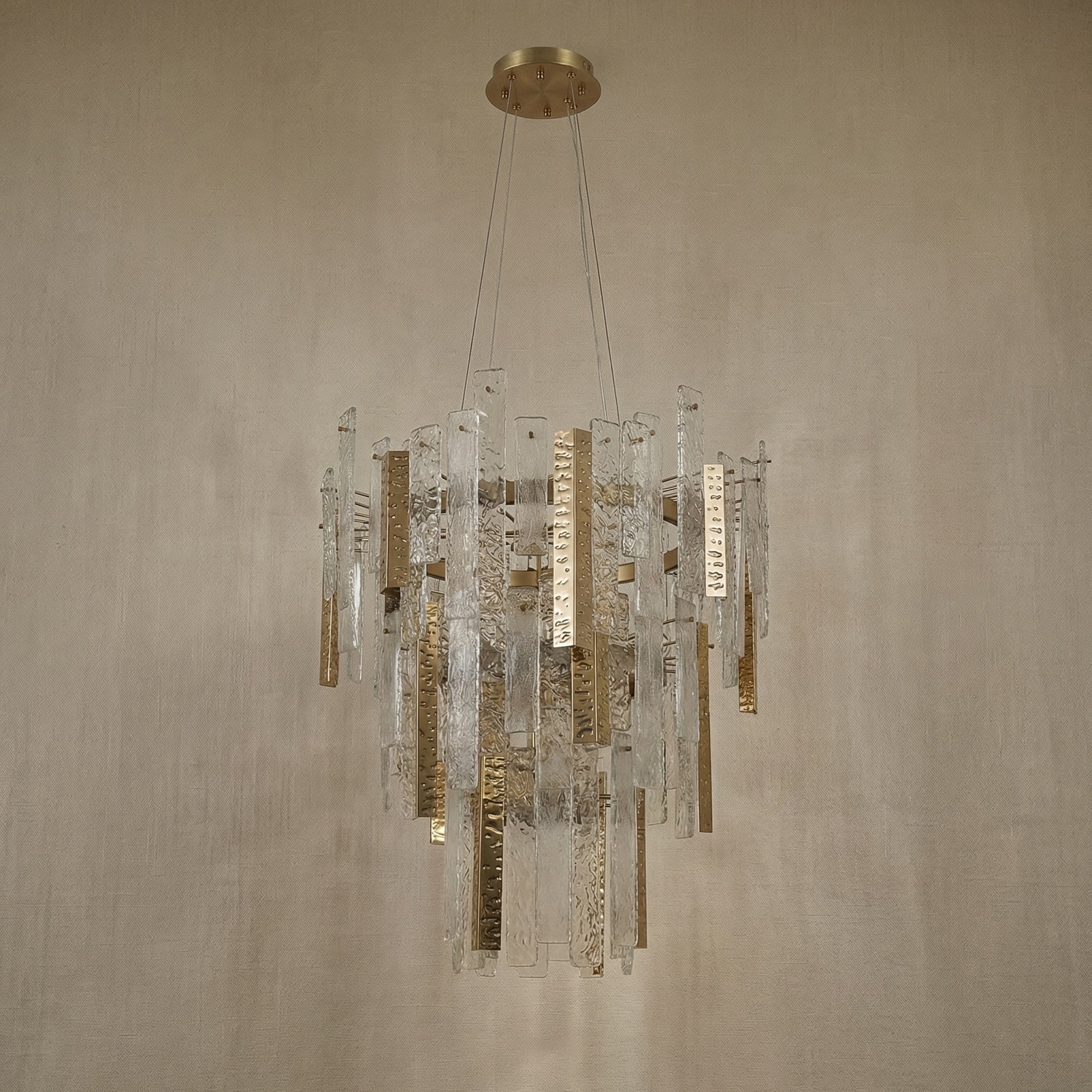 Yiosi Series Linear Glass Pendant Light 45" Style A - dark