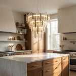 Yiosi Series Linear Glass Pendant Light 45" Style A - scene-2