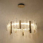Yiosi Series Linear Glass Pendant Light 45" Style A - 35" (Dia 900mm)