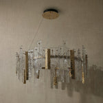 Yiosi Series Linear Glass Pendant Light 45" Style A - dark