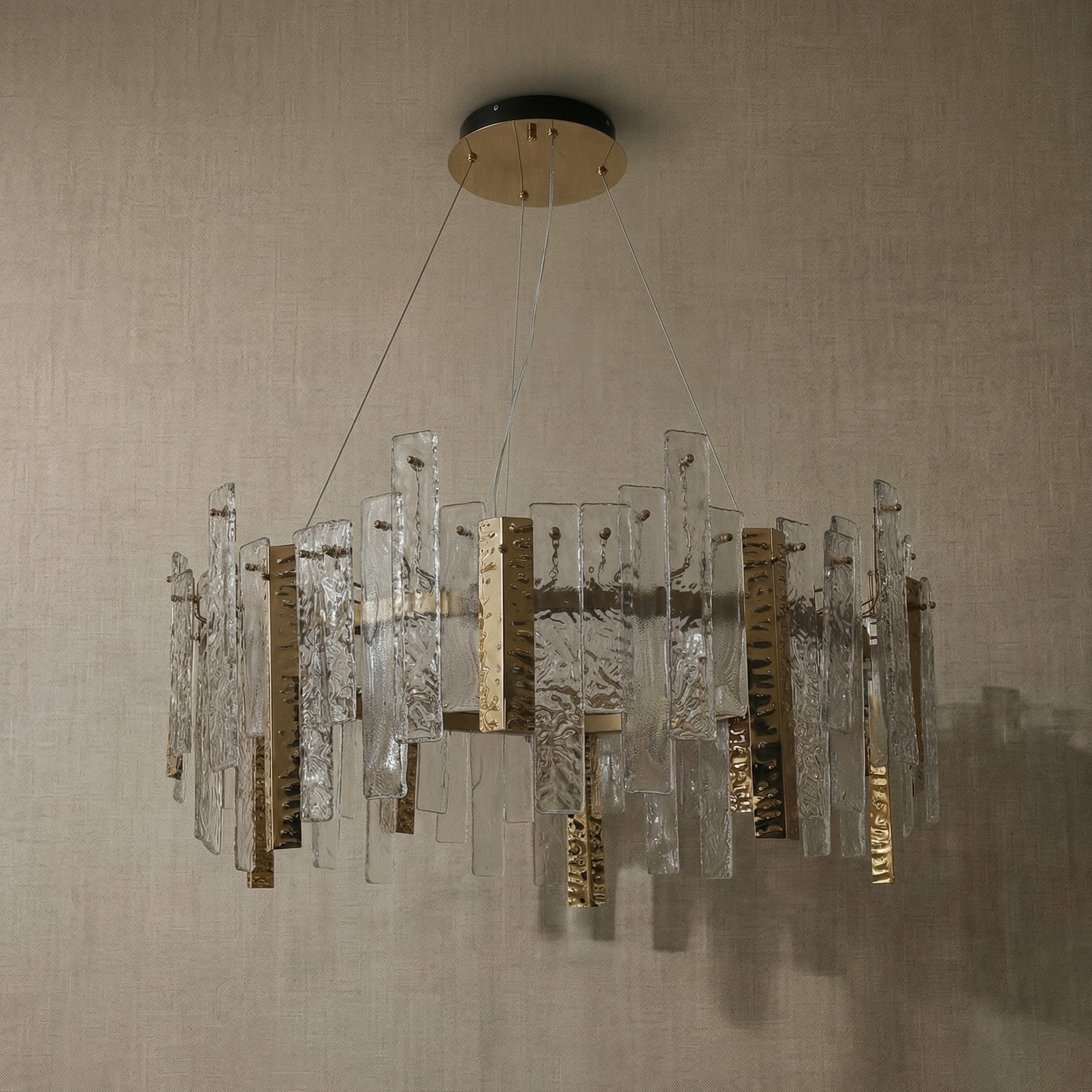Yiosi Series Linear Glass Pendant Light 45" Style A - dark
