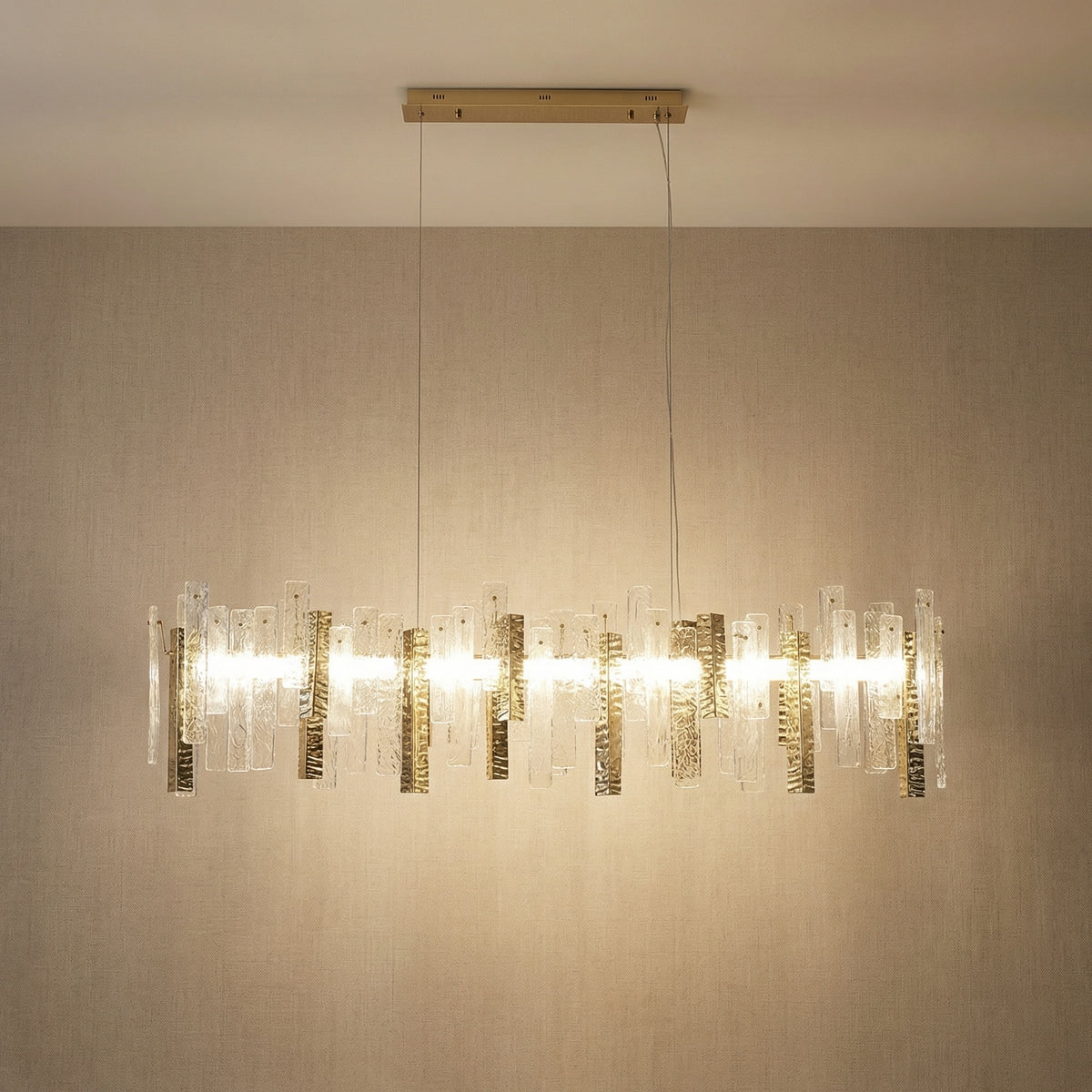 Yiosi Series Linear Glass Pendant Light 45" Style B - 45" Linear (L1150mm)