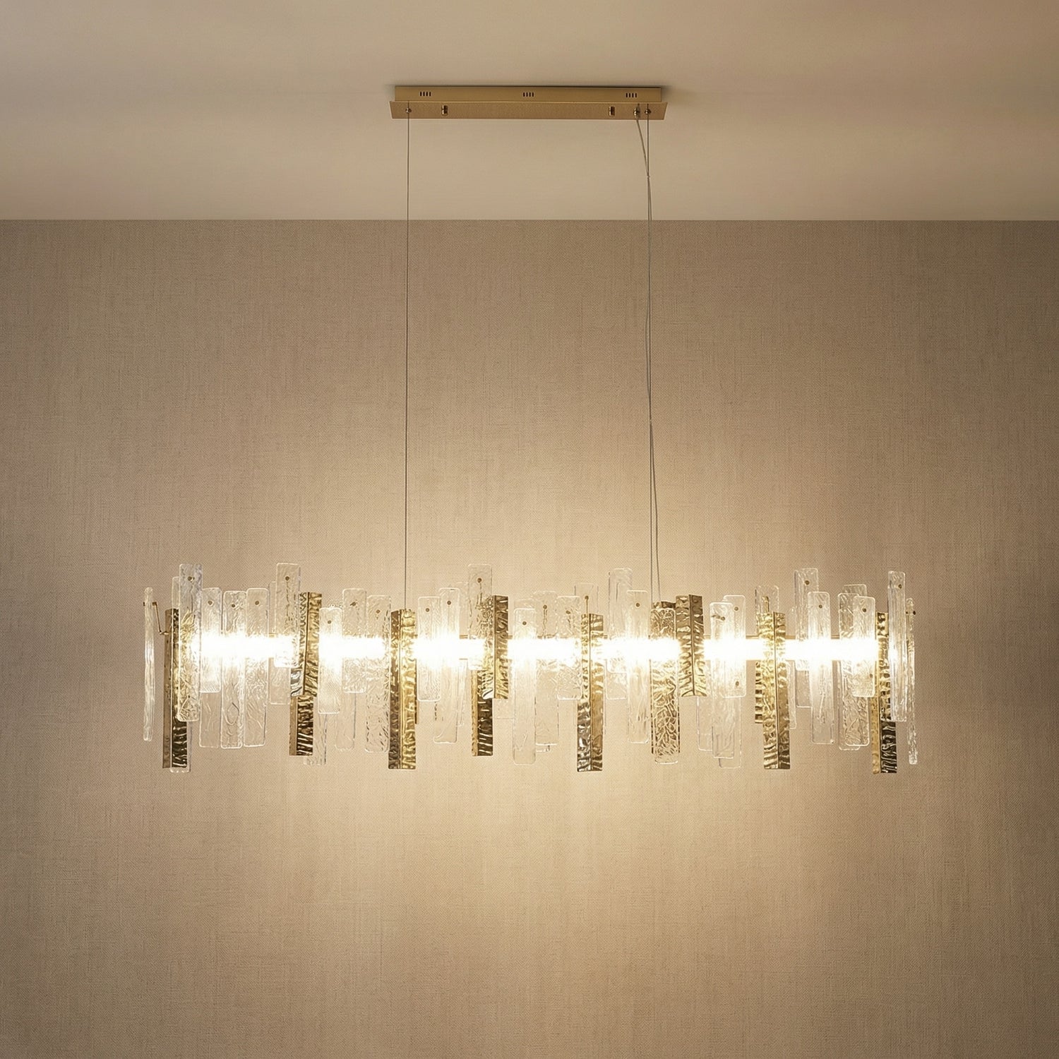 Yiosi Series Linear Glass Pendant Light 45" Style B - 45" Linear (L1150mm)