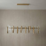 Yiosi Series Linear Glass Pendant Light 45" Style B - dark