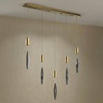 Yiosi Series Linear Glass Pendant Light 47" Style B - dark