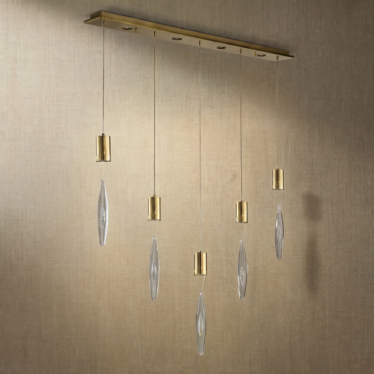 Yiosi Series Linear Glass Pendant Light 47" Style B - dark