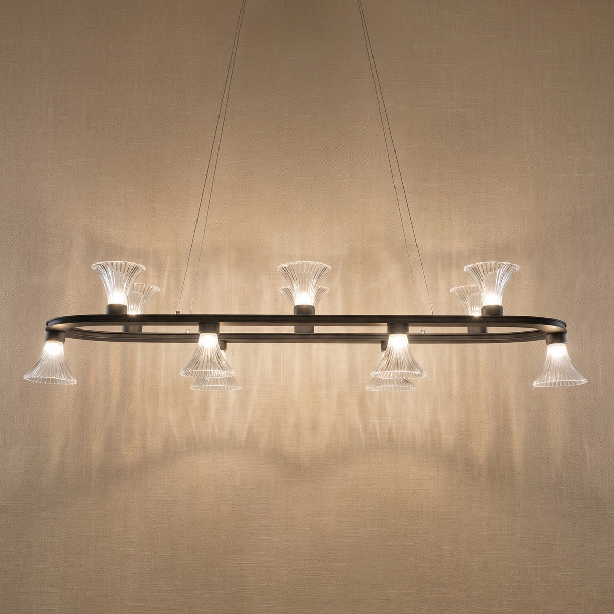 Yiosi Series Linear Glass Pendant Light 53" - 53" Linear (L1350mm)