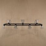 Yiosi Series Linear Glass Pendant Light 53" - dark