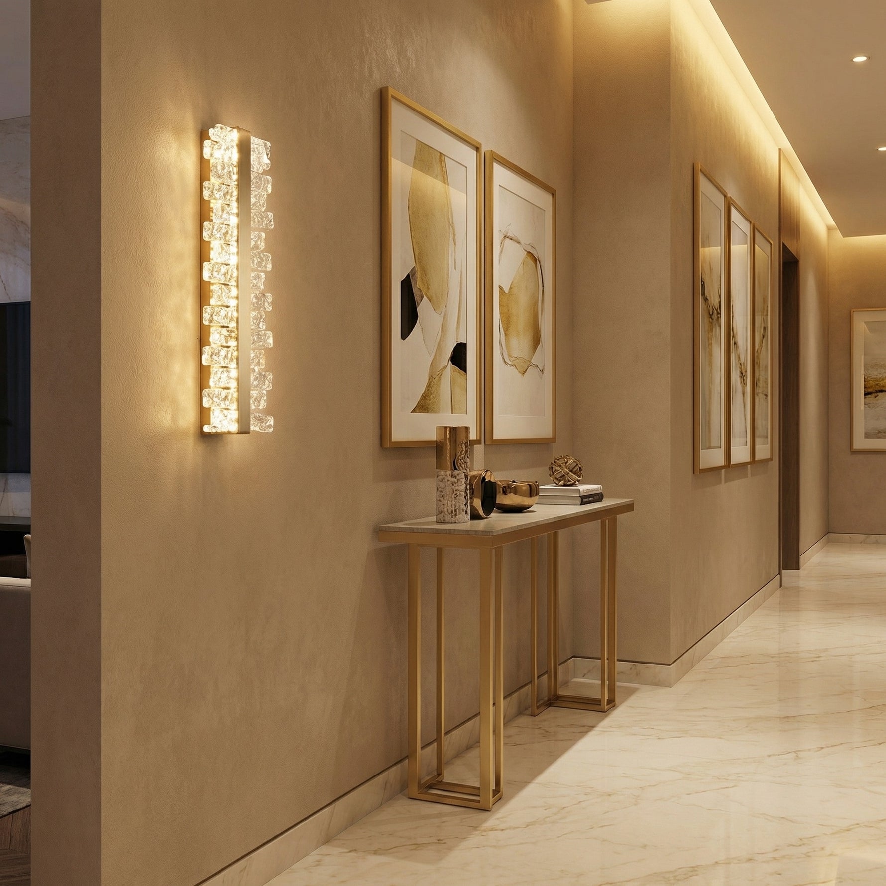 Yiosi Series Linear Glass Wall Sconce 23" - scene-1