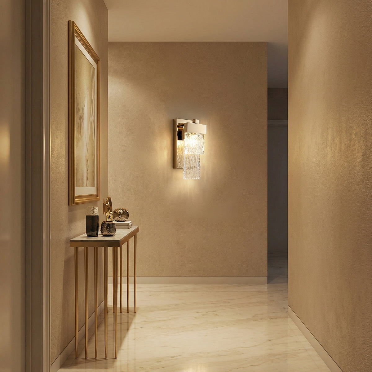 Yiosi Series Linear Glass Wall Sconce 5" - scene-1
