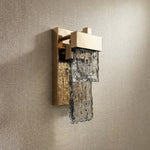 Yiosi Series Linear Glass Wall Sconce 5" - dark