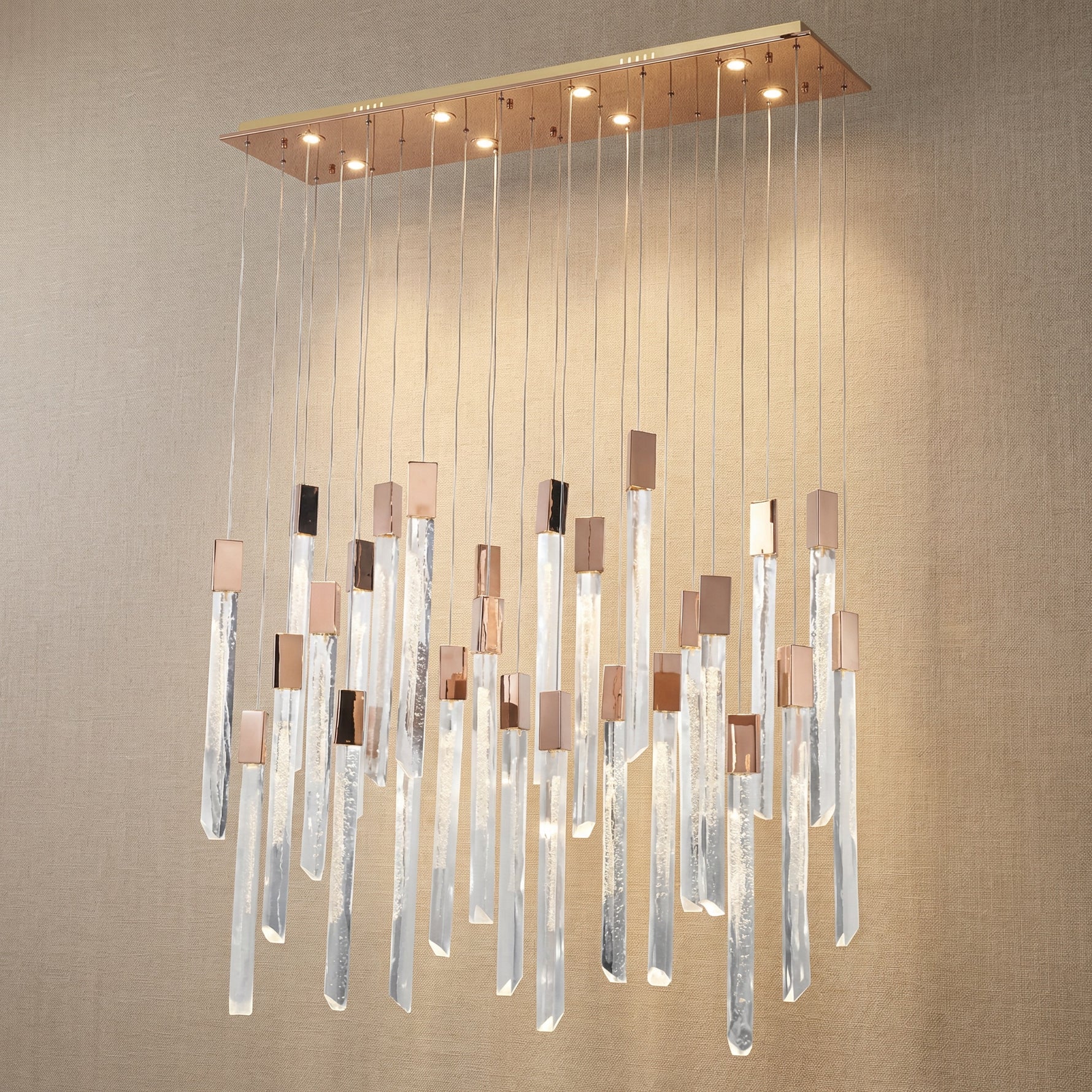 Yiosi Series Linear Grand Glass Pendant Light - 47" Linear (L1200mm)