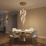 Yiosi Series Linear Grand Glass Pendant Light - scene-1