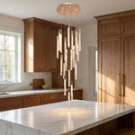 Yiosi Series Linear Grand Glass Pendant Light - scene-2