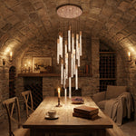Yiosi Series Linear Grand Glass Pendant Light - scene-3