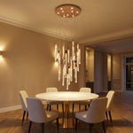 Yiosi Series Linear Grand Glass Pendant Light - scene-1