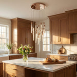 Yiosi Series Linear Grand Glass Pendant Light - scene-2