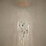 Yiosi Series Linear Grand Glass Pendant Light - dark