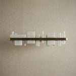 Yiosi Series Linear Natural Stone Pendant Light 39" - dark