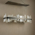 Yiosi Series Linear Natural Stone Pendant Light 39" - dark