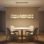Yiosi Series Linear Natural Stone Pendant Light 39" - scene-1