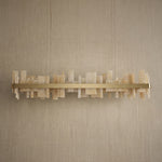 Yiosi Series Linear Natural Stone Pendant Light 39" - dark