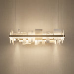 Yiosi Series Linear Natural Stone Pendant Light 39" - 37" Linear (L950mm)