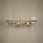 Yiosi Series Linear Natural Stone Pendant Light 39" - dark