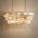 Yiosi Series Linear Natural Stone Pendant Light 58" - 58" Linear (L1480mm)