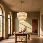 Yiosi Series Linear Natural Stone Pendant Light 58" - scene-2