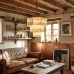 Yiosi Series Linear Natural Stone Pendant Light 58" - scene-3