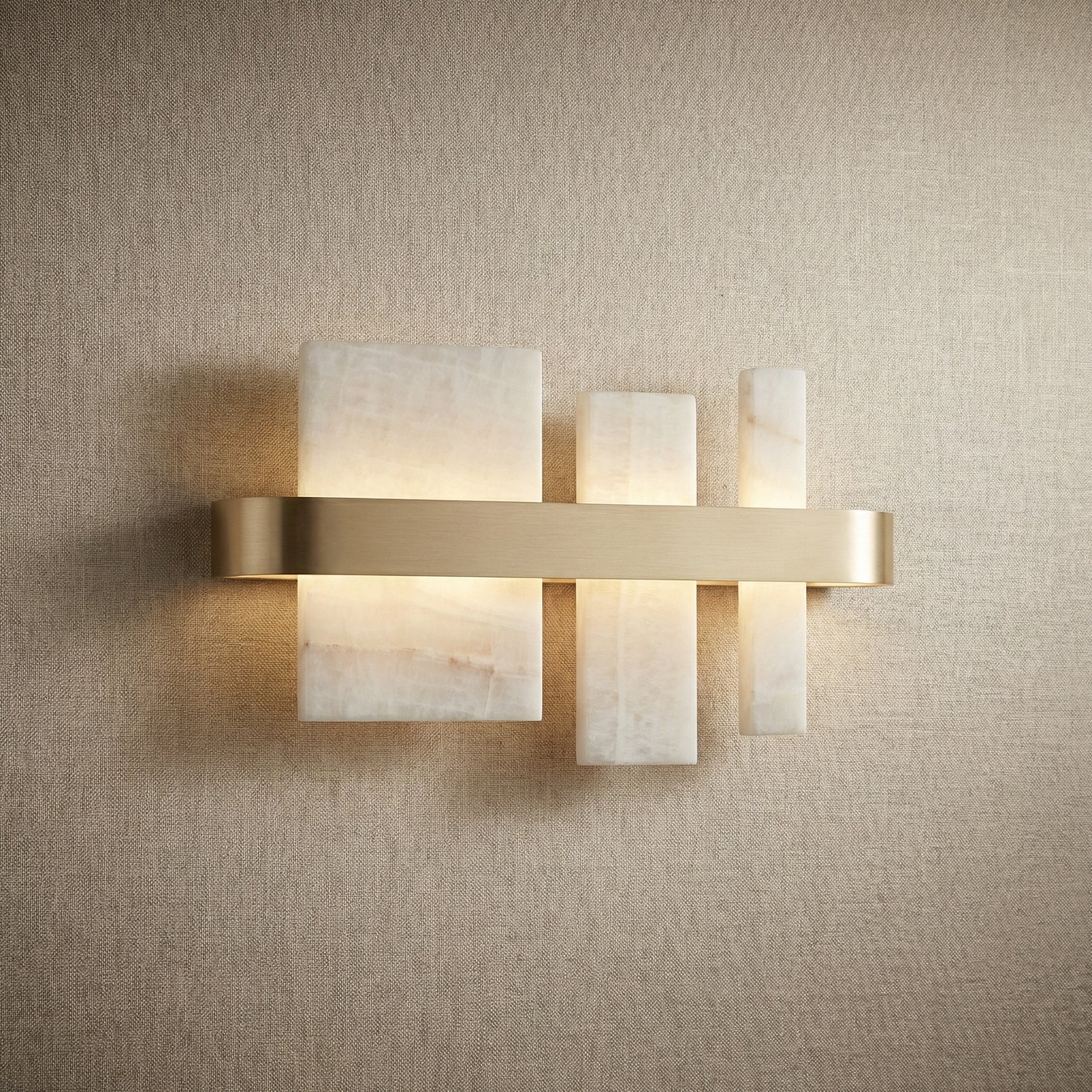 Yiosi Series Linear Natural Stone Wall Sconce - 15" Linear (L370mm)