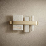Yiosi Series Linear Natural Stone Wall Sconce - dark