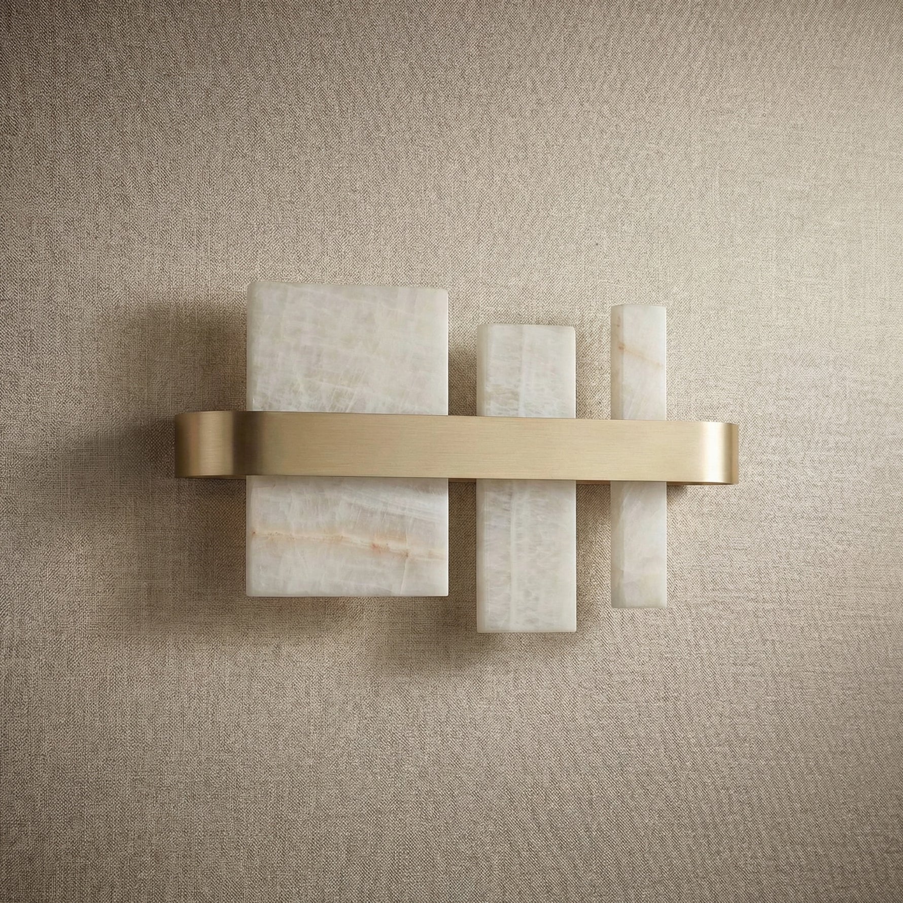 Yiosi Series Linear Natural Stone Wall Sconce - dark