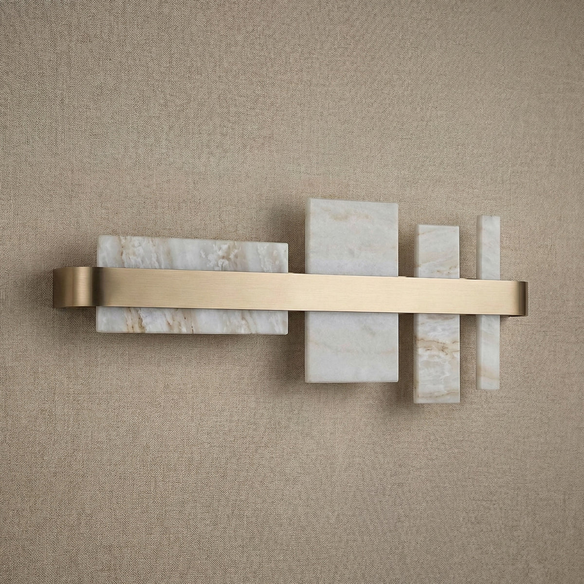 Yiosi Series Linear Natural Stone Wall Sconce - dark