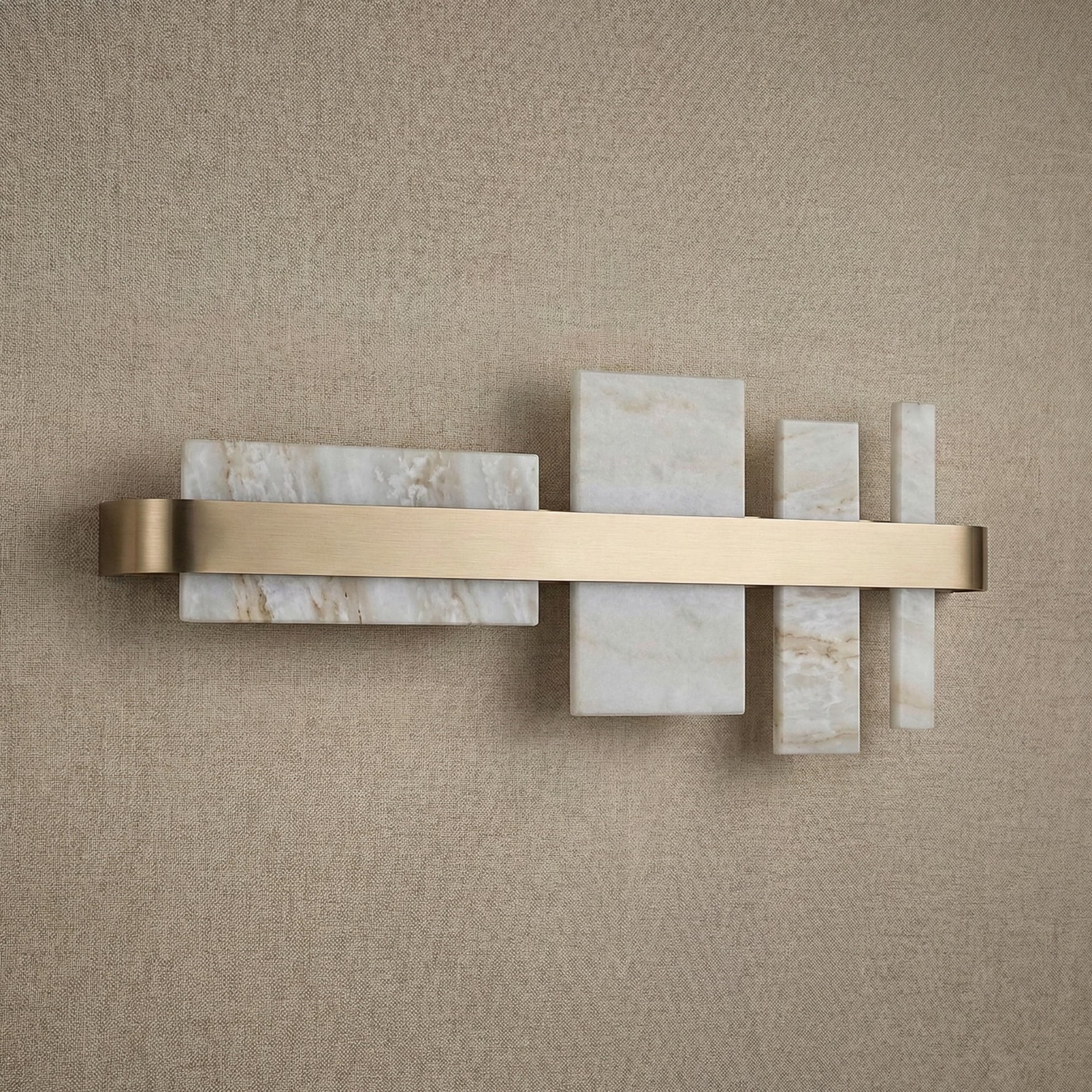 Yiosi Series Linear Natural Stone Wall Sconce - dark