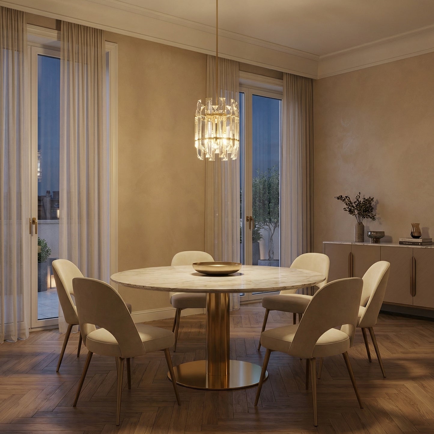 Yiosi Series Mini Crystal Pendant Light Style A - scene-1