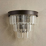 Yiosi Series Mini Crystal Wall Sconce 10" - dark
