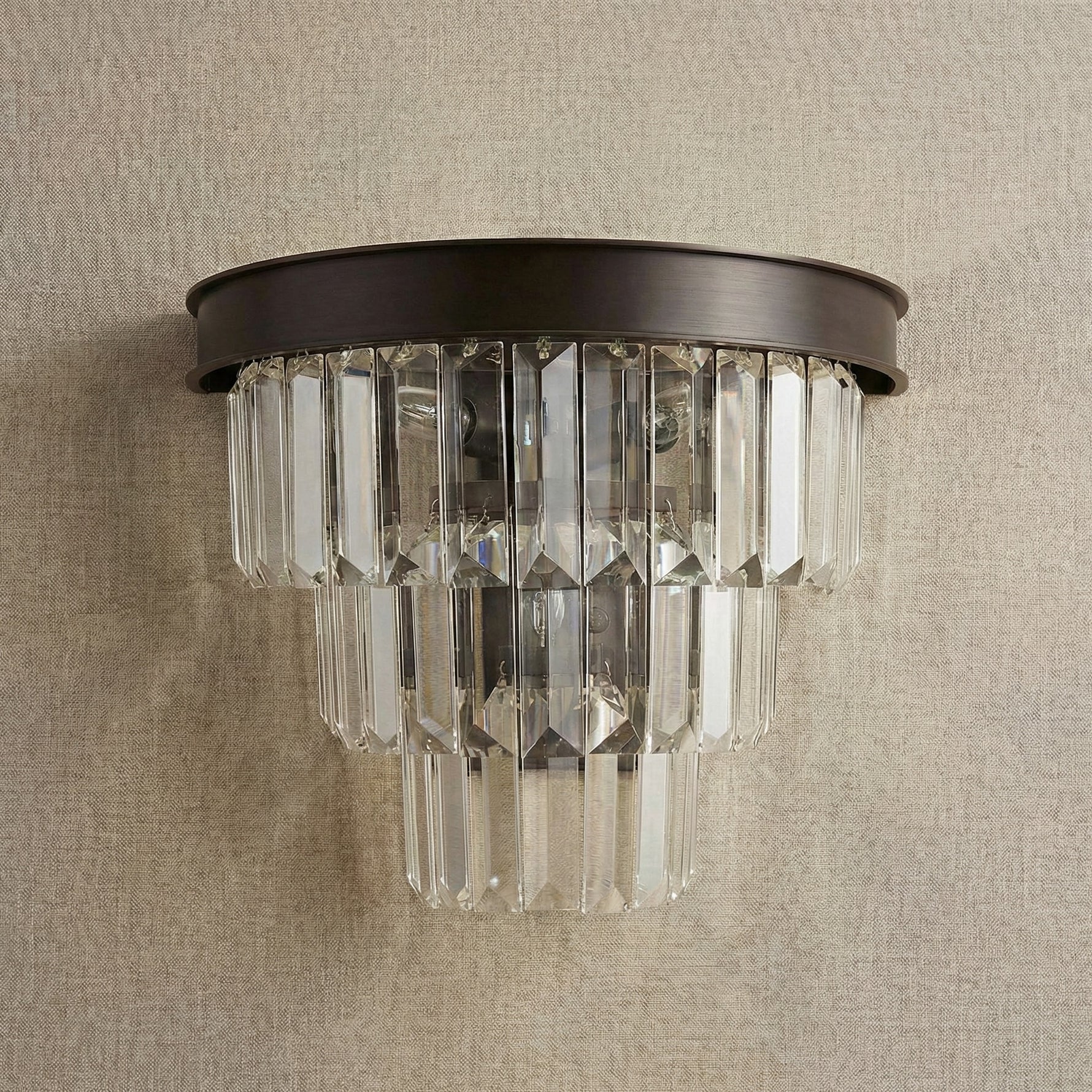 Yiosi Series Mini Crystal Wall Sconce 10" - dark