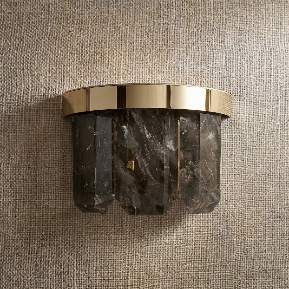 Yiosi Series Mini Crystal Wall Sconce 9" - dark