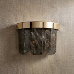 Yiosi Series Mini Crystal Wall Sconce 9" - dark