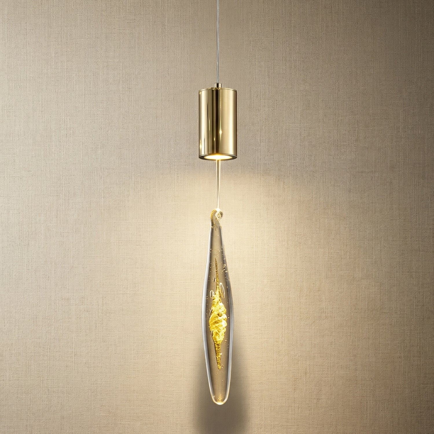 Yiosi Series Mini Glass Pendant Light Style G - Mirror finish champagne gold