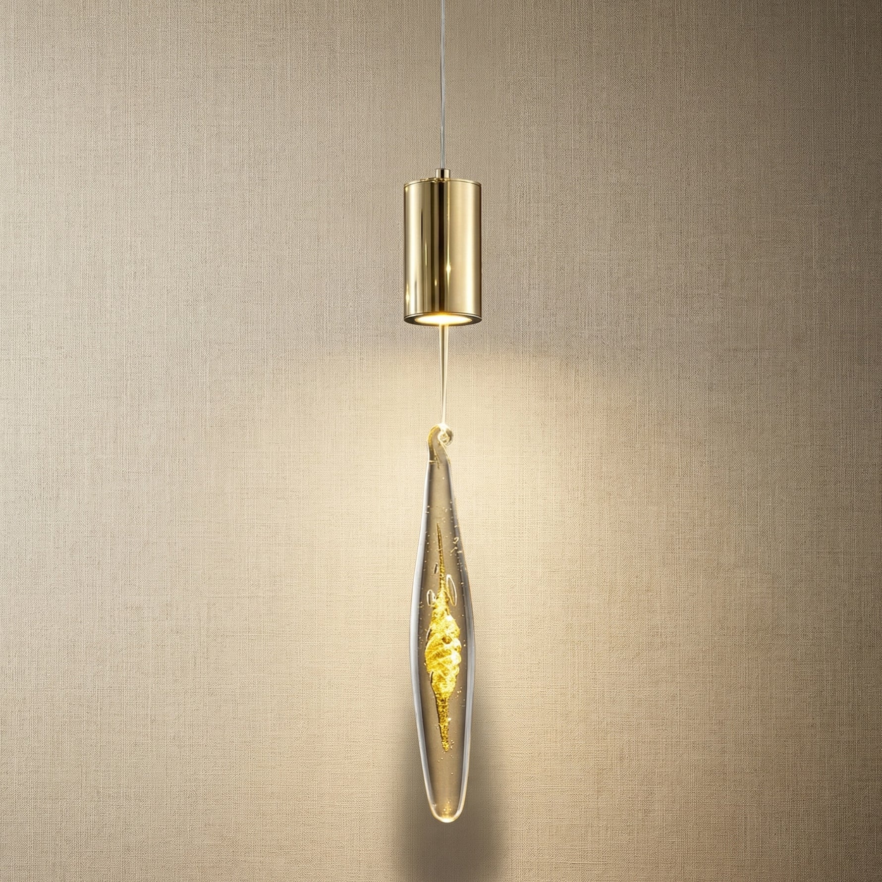 Yiosi Series Mini Glass Pendant Light Style G - Mirror finish champagne gold