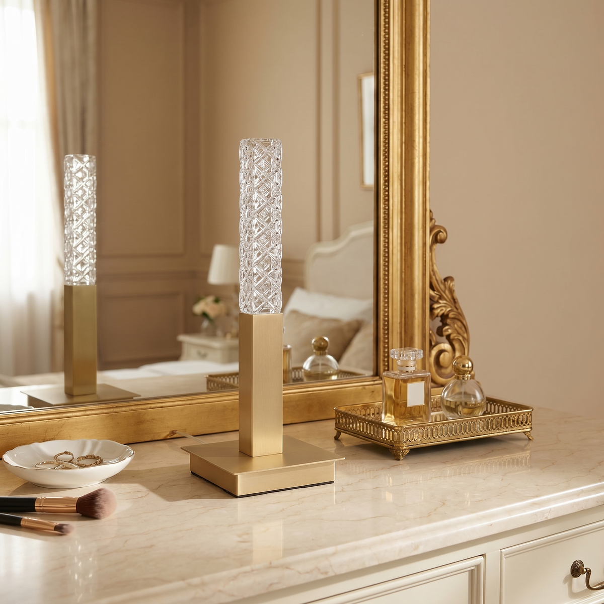YIOSI LAMPS - Mini Glass Table Lamp - Vanity Dresser