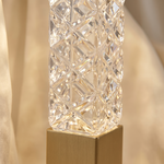 YIOSI LAMPS - Mini Glass Table Lamp - Crystal Cutting Detail