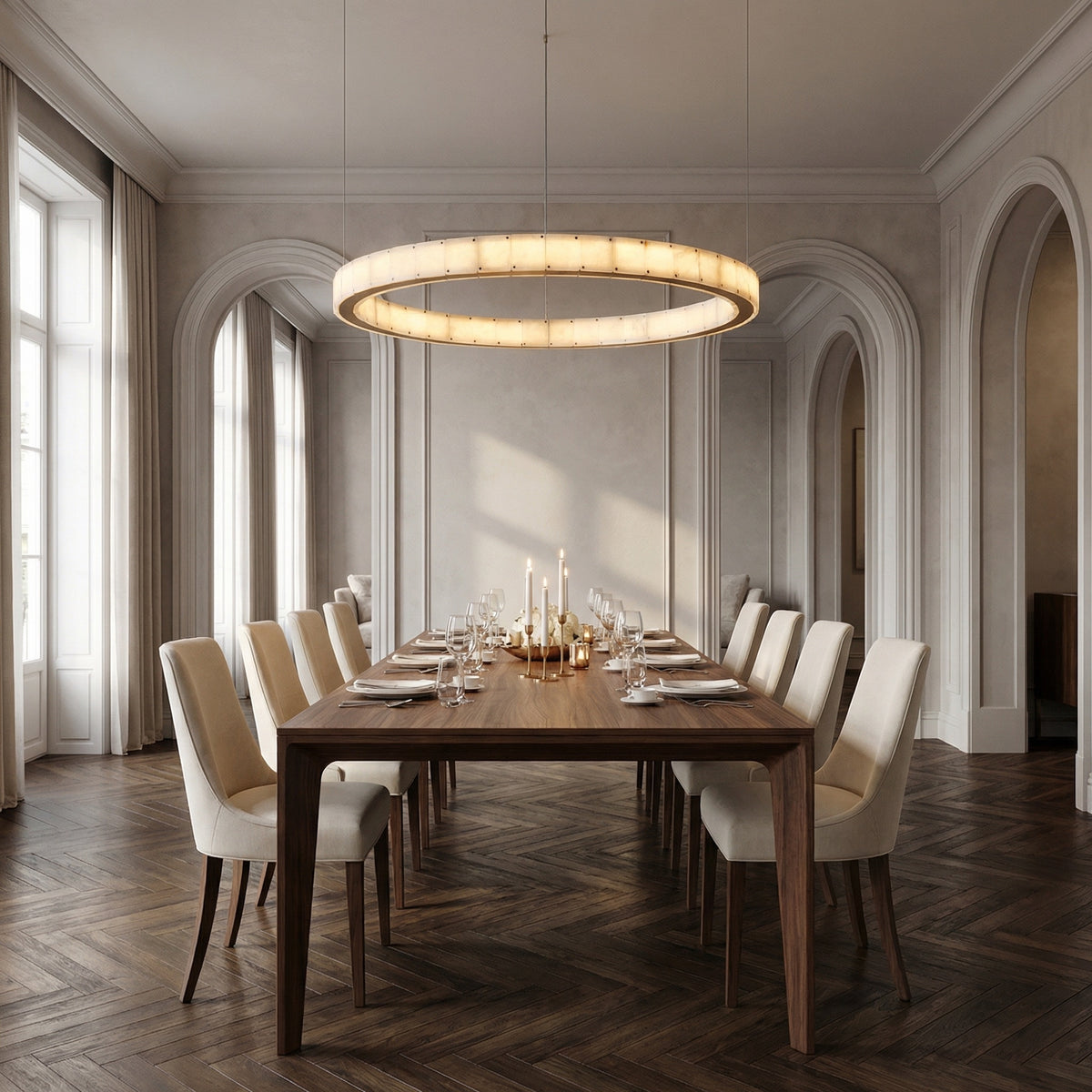 Yiosi Series Natural Stone Pendant Light Style B - scene-2