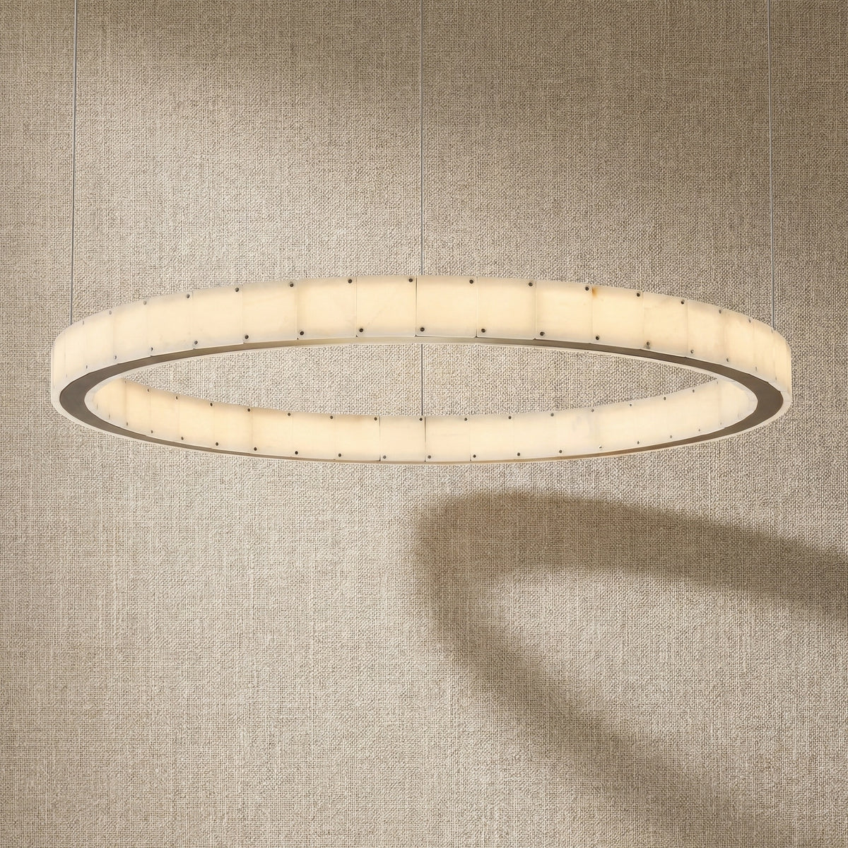 Yiosi Series Natural Stone Pendant Light Style B - 33" (Dia 830mm)