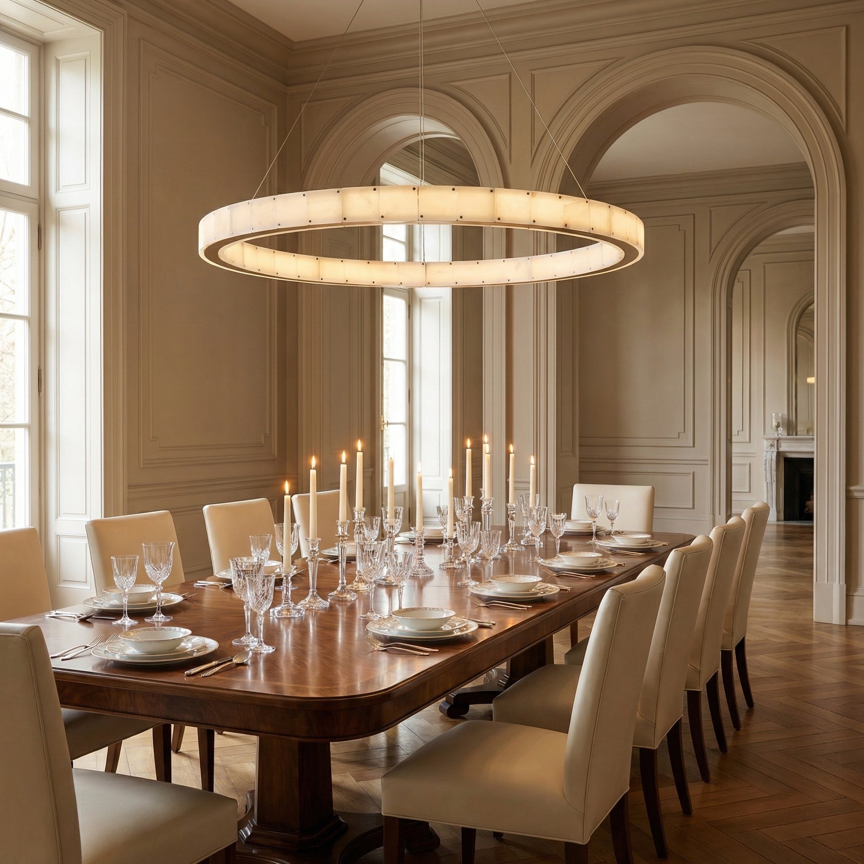 Yiosi Series Natural Stone Pendant Light Style B - scene-2