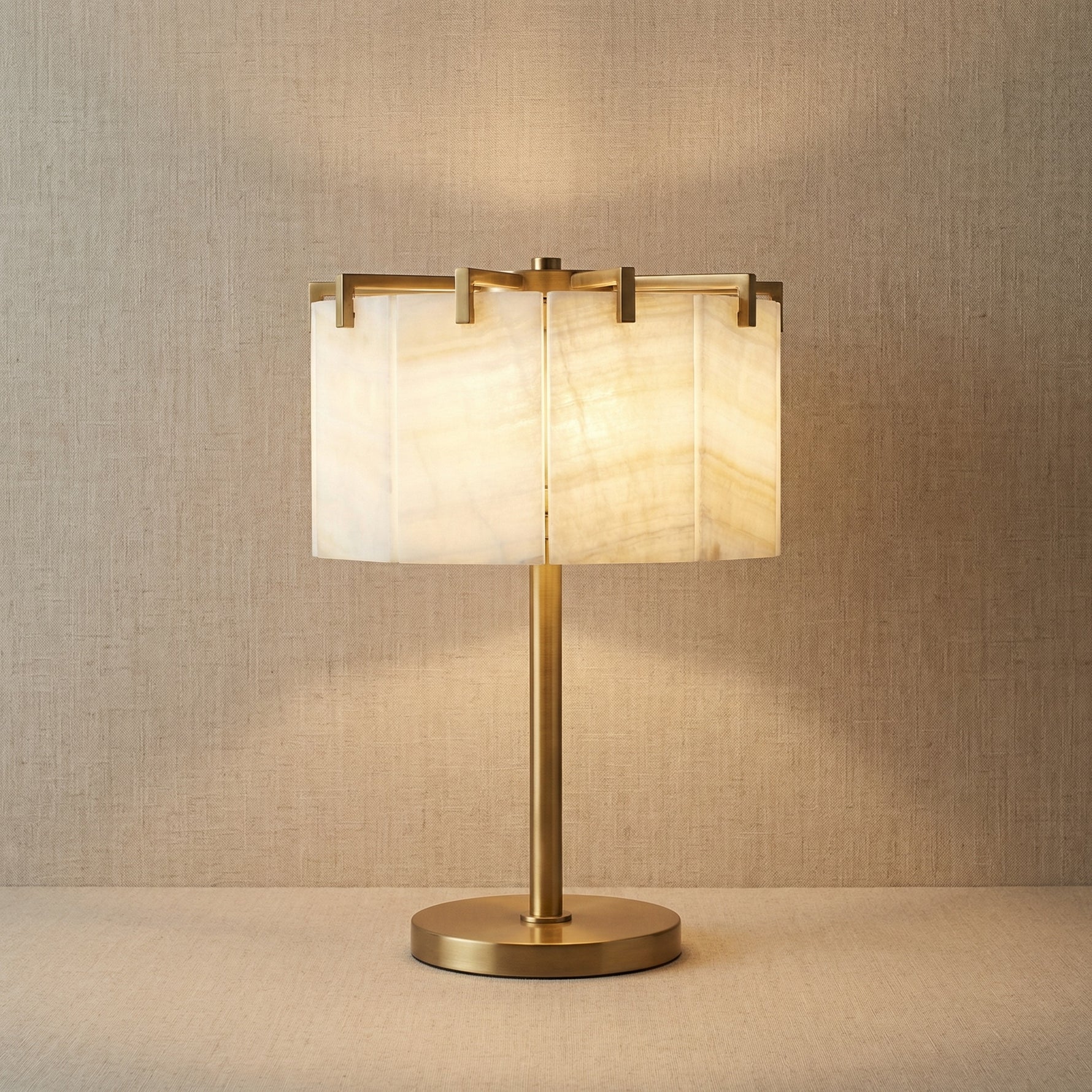 Yiosi Series Natural Stone Table Lamp - 13" (Dia 330mm)